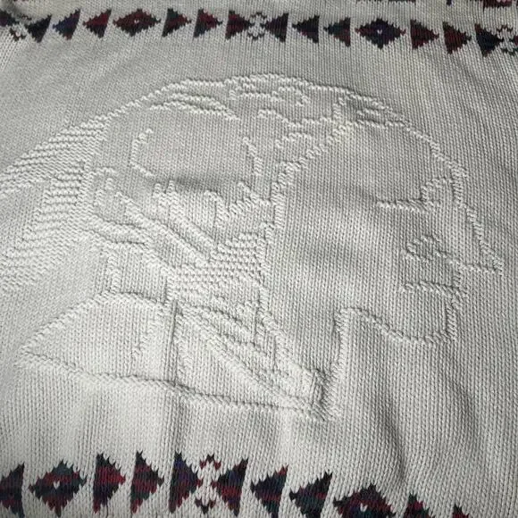 Vintage Lands End Sweater Mens Size M Indian Buffalo Southwest Native Knit USA - Picture 5 of 8